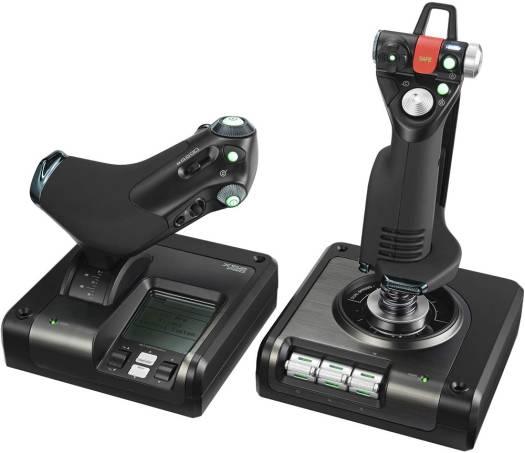 Logitech G Saitek X52 Professional H.O.T.A.S. Part-Metal Throttle And Stick Simulation Controller, Black - eBuy UAE